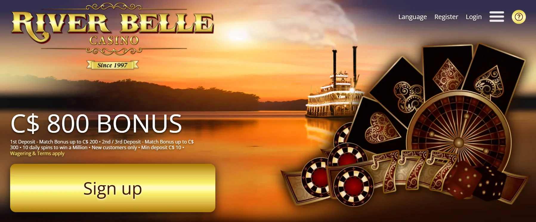 river belle online casino