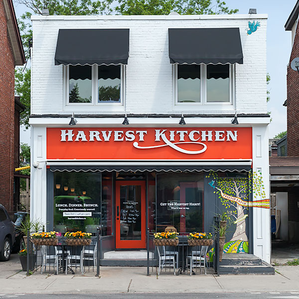 Exterior photo of Harvest Kitchen restaurant in Toronto, Ontario.